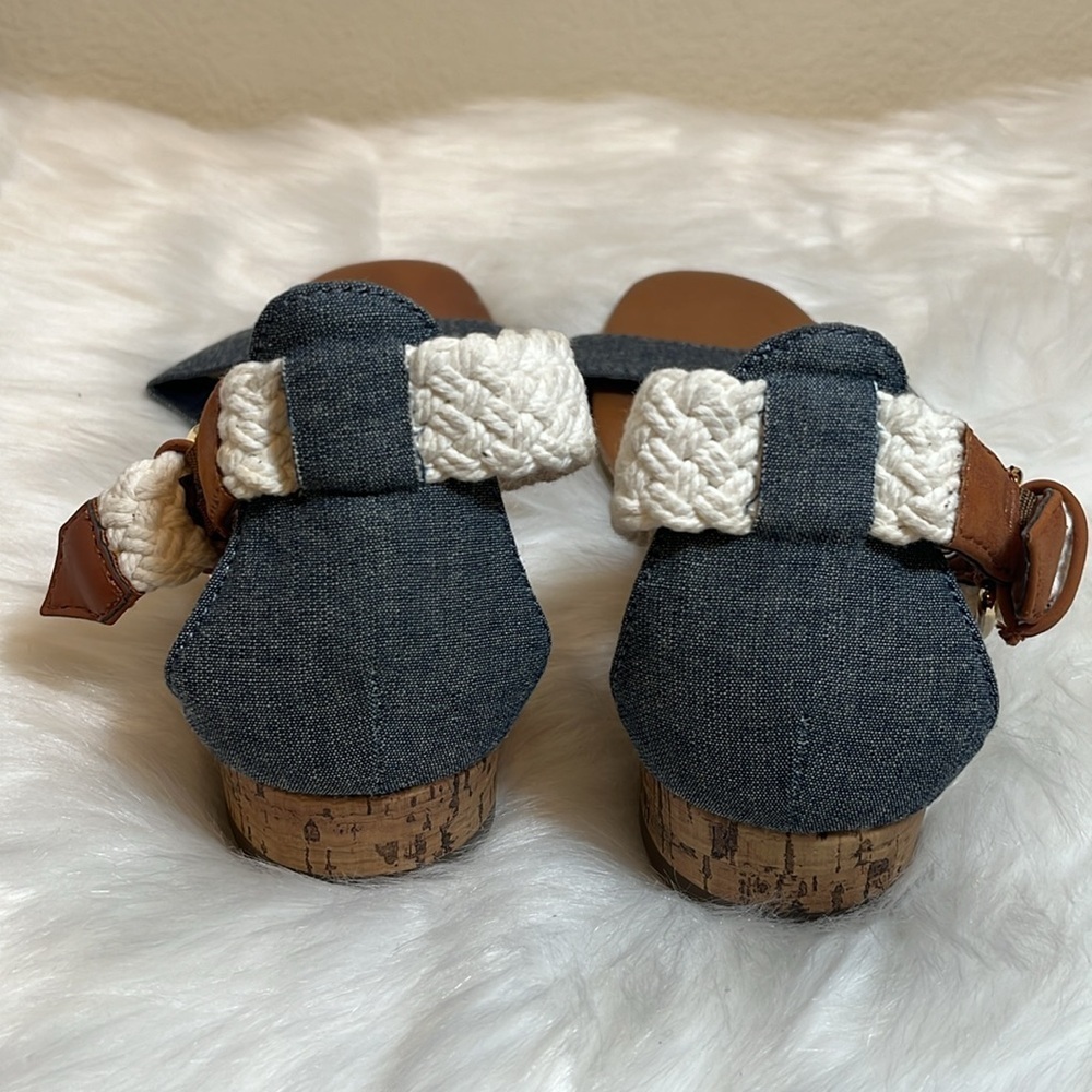 Gap Denim Crochet Open Toe Sandals - Picture 6 of 12